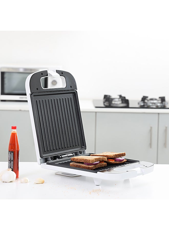 Krypton Grill Maker With Handle & Locking System 1400 W KNGM6158 - WhiteKitchen AppliancesKrypton Grill Maker With Handle & Locking System SANDWICH PRESS & GRILL - cook delicious toasted sandwiches or use as an open flat grill for perfectly prepared meat,
